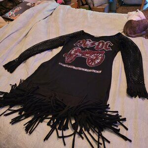 FABULOUS AC-DC ROCKER QUEEN DRESS SIZE SMALL  BLACK